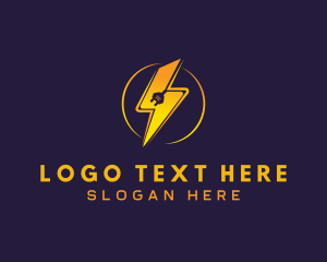 Charging - Electric Plug Lightning logo design