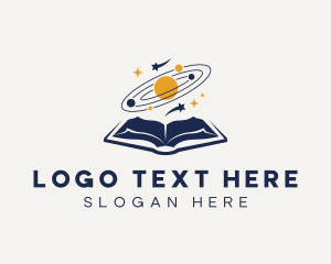 Library - Universe Galaxy Book logo design