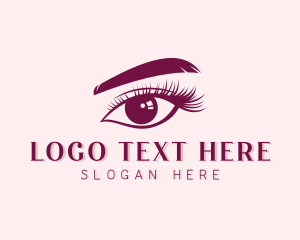 Eyelashes - Beauty Eyelash Cosmetics logo design