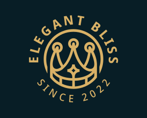 Elegant - Golden Premium Crown logo design