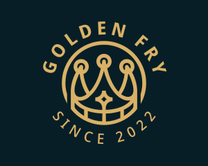 Golden Premium Crown logo design