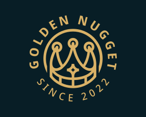 Golden Premium Crown logo design