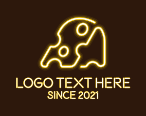 Glow - Neon Cheese Fromagerie logo design