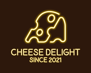 Cheese - Neon Cheese Fromagerie logo design