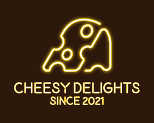 Neon Cheese Fromagerie logo design