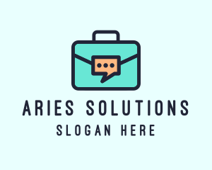 Business Briefcase Chat logo design