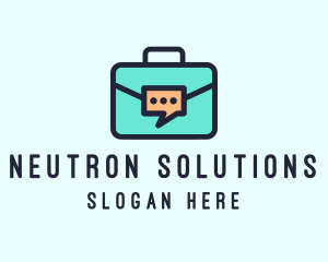 Business Briefcase Chat logo design