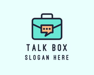 Chat Box - Business Briefcase Chat logo design