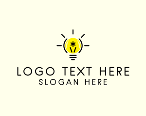 Light Bulb Coding logo design