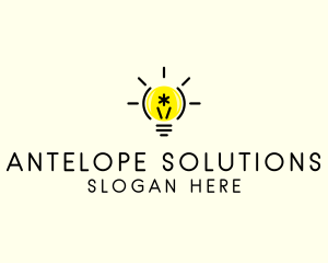 Light Bulb Coding logo design