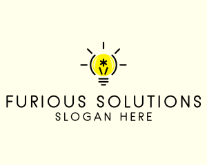 Light Bulb Coding logo design