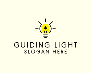 Light Bulb Coding logo design