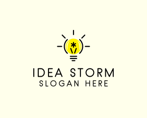 Light Bulb Coding logo design