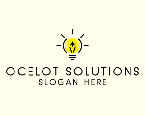 Light Bulb Coding logo design