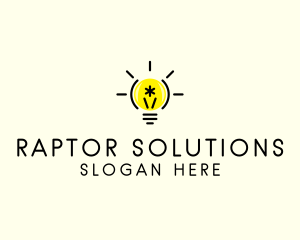 Light Bulb Coding logo design