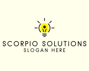 Light Bulb Coding logo design