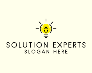 Light Bulb Coding logo design