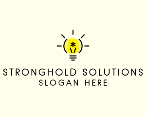 Light Bulb Coding logo design