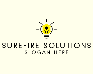 Light Bulb Coding logo design