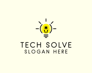 Light Bulb Coding logo design