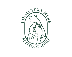 Zoologist - Animal Vine Bear logo design