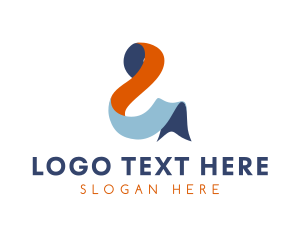 Type - Creative Ribbon Ampersand logo design