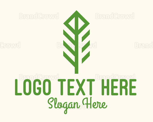 Green Flower Stalk Logo