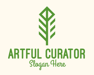 Green Flower Stalk logo design