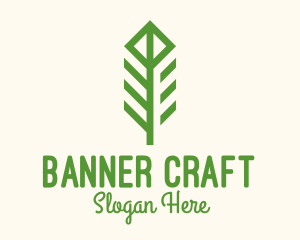 Green Flower Stalk logo design