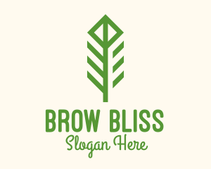 Green Flower Stalk logo design