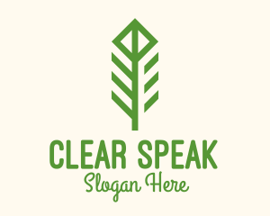 Green Flower Stalk logo design