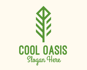Refreshment - Green Flower Stalk logo design