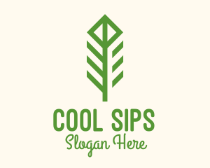 Refreshment - Green Flower Stalk logo design