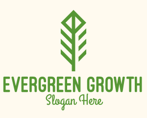 Green Flower Stalk logo design