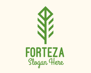 Green Flower Stalk logo design