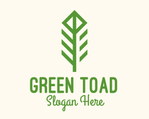 Green Flower Stalk logo design