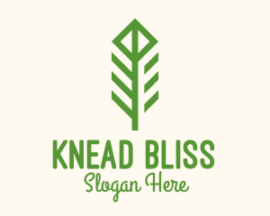 Green Flower Stalk logo design