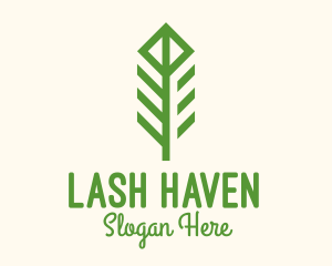 Green Flower Stalk logo design