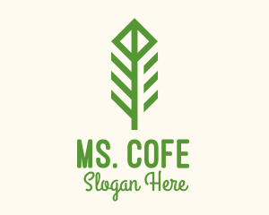 Green Flower Stalk logo design