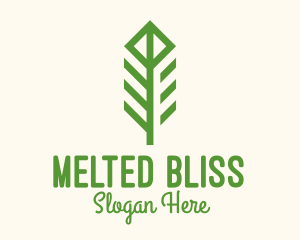 Green Flower Stalk logo design