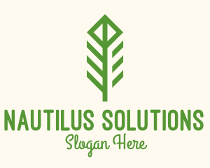 Green Flower Stalk logo design