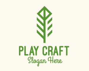 Green Flower Stalk logo design