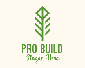 Green Flower Stalk logo design