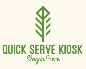 Green Flower Stalk logo design