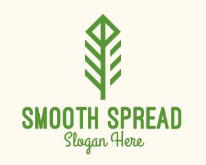 Green Flower Stalk logo design