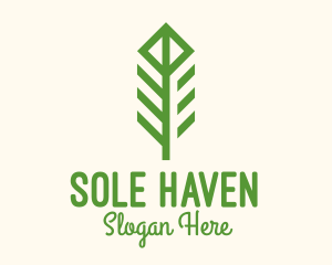 Green Flower Stalk logo design