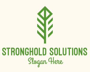 Green Flower Stalk logo design