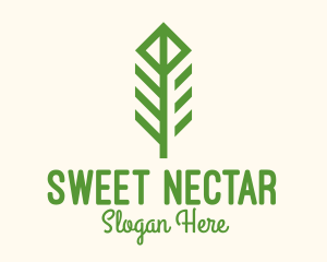 Green Flower Stalk logo design