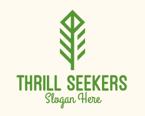 Green Flower Stalk logo design