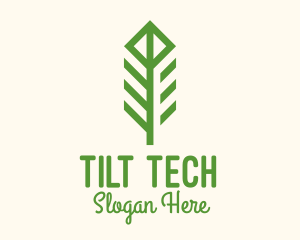 Green Flower Stalk logo design